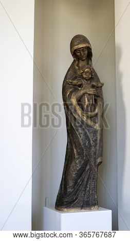 Aglona, Latvia - May 3 , 2020: Majestic Aglona Cathedral One Of The Most Important Catholic Spiritua