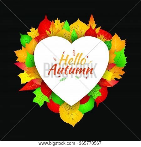 Autumn Love Design Template - Vector Illustration