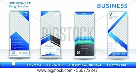 Business Roll Up Banner Design Template Vector