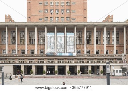 Montevideo / Uruguay, Dec 28, 2018: Exterior View Of Montevideo Municipal Government Building.