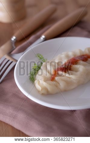  a Delicious, Diet Dish. Steam Dumplings. Manti