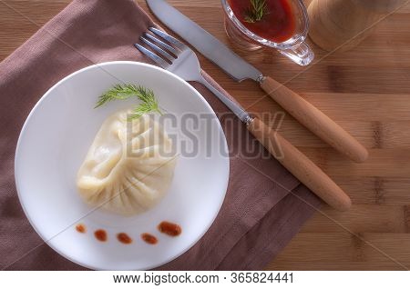  a Delicious, Diet Dish. Steam Dumplings. Korean Dumplings.
