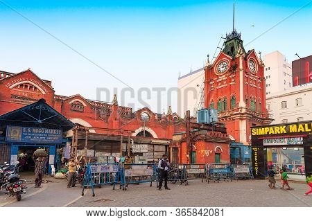 Kolkata, West Bengal, India - 29th December 2019 : Sir Stuart Hogg Market Or Hogg Market Or Hogg Sha
