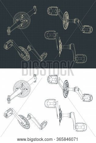 Bicycle Crankset With Pedals