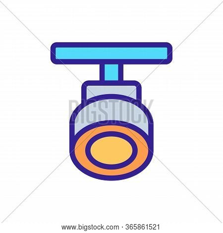 Theater Floodlight Icon Vector. Theater Floodlight Sign. Color Symbol Illustration