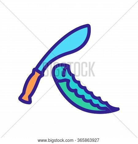 Cut Off Aloe Vera Icon Vector. Cut Off Aloe Vera Sign. Color Symbol Illustration