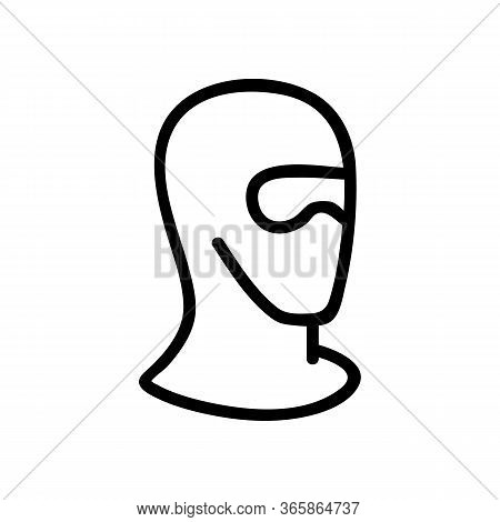 Safety Ski Goggles Mask Icon Vector. Safety Ski Goggles Mask Sign. Isolated Contour Symbol Illustrat