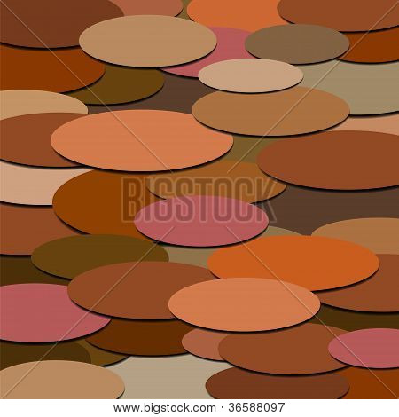 不同颜色的 ovals
