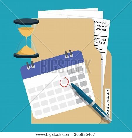 Business Service Concept. Vector Illustration. Contract Terms And Conditions Icon.