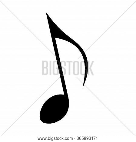 Music Symbol With Large Icon White Background