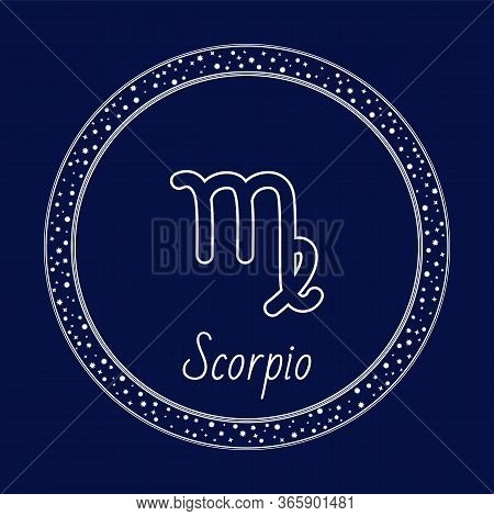 Scorpio Zodiac Sign Isolated Icon. Symbol Of Eagle, Phoenix And Scorpius. Astrological Sign Used For