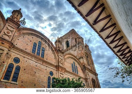 Cathedral Of La Inmaculada Concepción, In Downtown Cuenca, Unesco World Heritage Site, Ecuador, On A