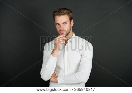 Solution. Deal With Unforeseen Circumstances. Crisis Problem. Businessman In Formal Outfit. Confiden