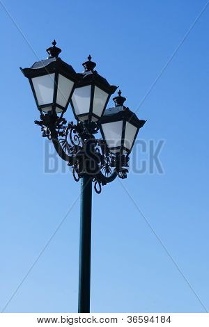 Vecchio sfondo di lampione