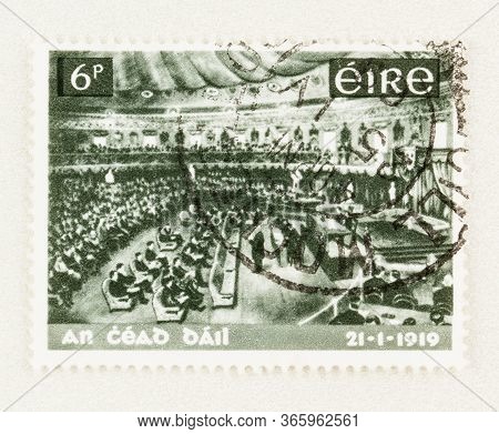 Seattle Washington - May 11, 2020: Eire Stamp Commemorating 50th Anniversary Of The First National P