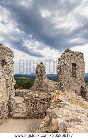 Ruins of Hrusov Castle, Zlate Moravce District, Nitra Region, Slovakia