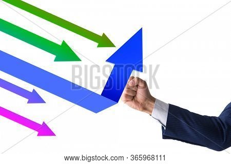 Economic recovery concept with the line charts