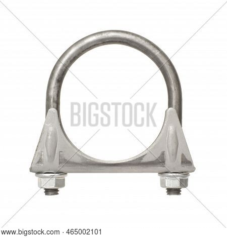 Standard U Bolt Clamp Isolated On White
