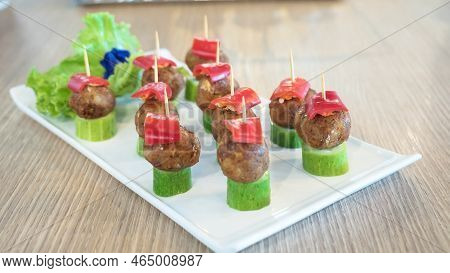 Fried Fish Paste Balls Or Deep Fried Fish Cake - Asian Food Style