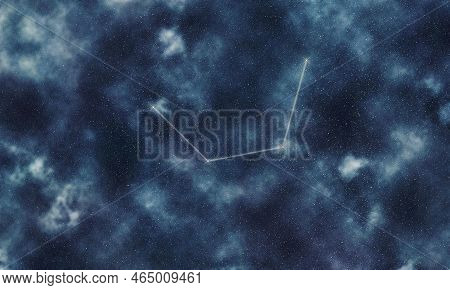 Mensa Star Constellation, Night Sky, Constellation Lines Table Mountain