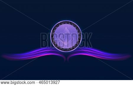Loopring-lrc Virtual Currency Images. 3d Illustrations. Coin Logo