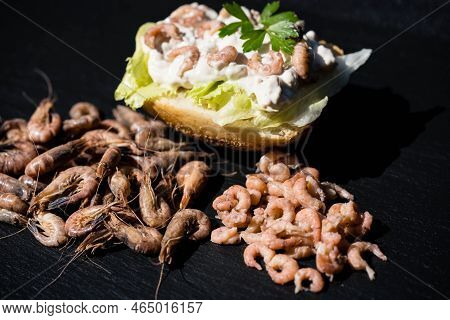 Salad With Fresh North Sea Crabs And Mayonnaise