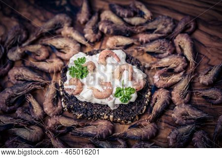 Salad With Fresh North Sea Crabs And Mayonnaise