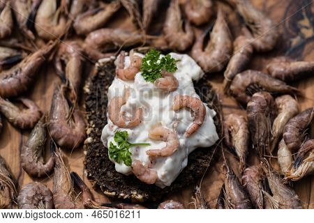 Salad With Fresh North Sea Crabs And Mayonnaise