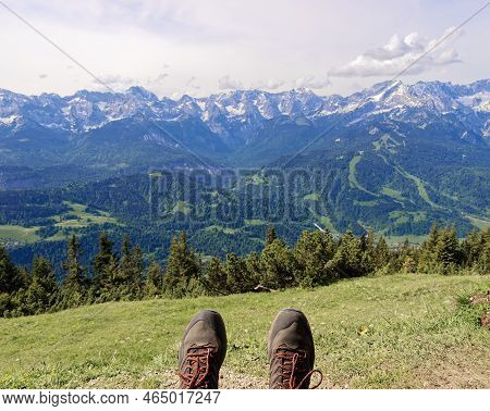 The View Of The Wetterstein Mountains After The Hike To The Mountain Wank, Garmisch-partenkirchen.