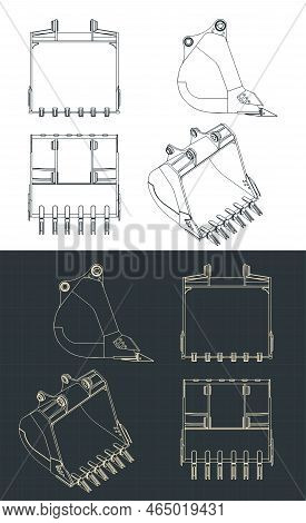 Excavator Bucket Blueprints