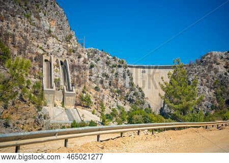 Oymapinar Dam Area And Road To Green Canyon In Manavgat Region, Turkey.