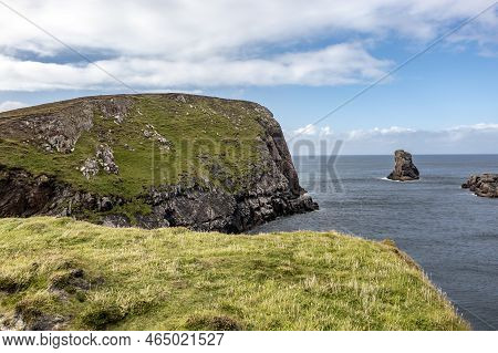 The Cliffs And Sea Stacks At Port Challa On Tory Island, County Donegal, Ireland