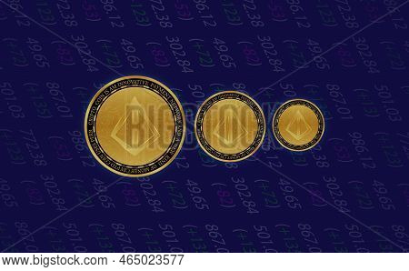 Loopring-lrc Virtual Currency Images. 3d Illustration. Coin Logo.