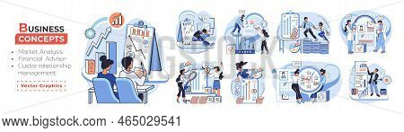 Market Statistics Analysis, Financial Advisor, Customer Relationship Management Business Themes Meta