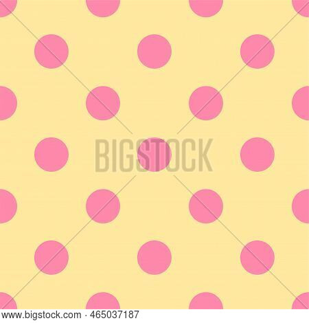 Vector Files Repeatable Seamless Pattern Of Pink Polka Dot Shape