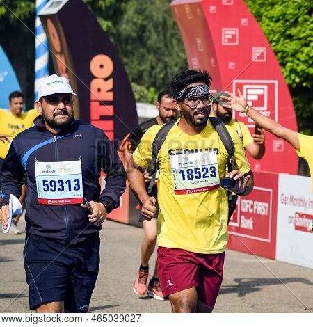 New Delhi, India - October 16 2022 - Vedanta Delhi Half Marathon Race After Covid In Which Marathon