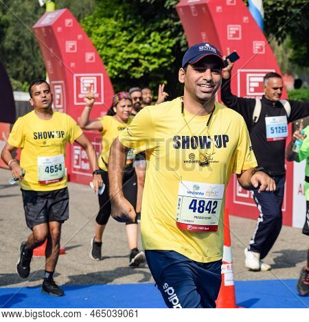 New Delhi, India - October 16 2022 - Vedanta Delhi Half Marathon Race After Covid In Which Marathon