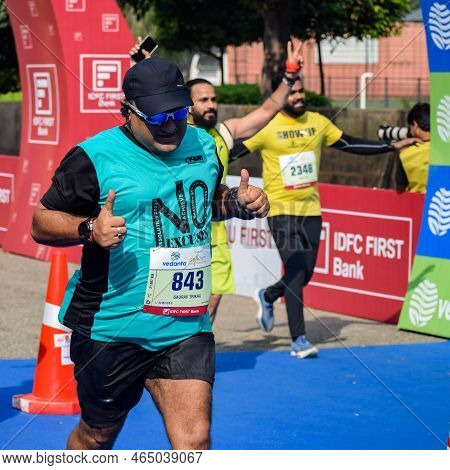 New Delhi, India - October 16 2022 - Vedanta Delhi Half Marathon Race After Covid In Which Marathon