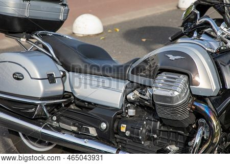 Bordeaux , Aquitaine  France - 11 06 2022 : Moto Guzzi California Logo Brand And Text Sign Motorcycl