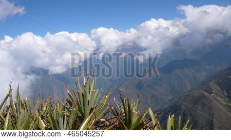 On Top Of A Ande Mountain With A Beautiful View