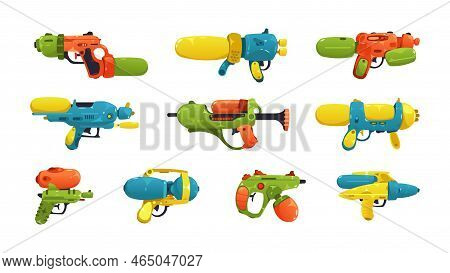 Cartoon Water Gun. Kids Toy Weapons, Comic Plastic Childish Handgun Equipment Wet Shoot For Summer G