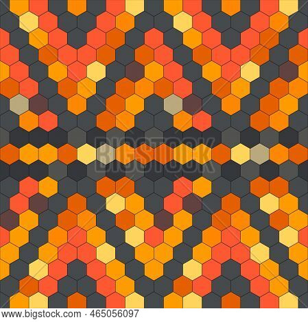 Seamless Pattern Of The Summber Color Hexagons	Ethnic Desgin