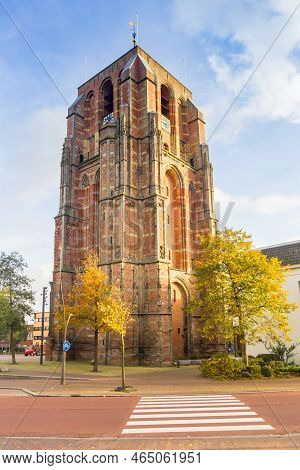 Historic Unfinished Church Tower Oldehove In Leeuwarden, Netherlands