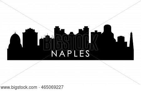 Naples Fl Skyline Silhouette. Black Naples City Design Isolated On White Background.