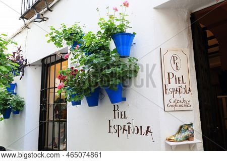 Cordoba, Spain - May 23, 2017: This Is A Fragment Of The Traditional Floral Decoration Of The Old Je