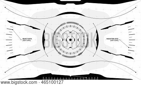 Vr Hud Technology Head Up Display Target. Digital Futuristic Virtual Reality Interface Cyberpunk Hi 