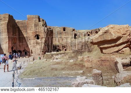 Dara, Turkey - October 11, 2020: This Is An Archaeological Site Of An Ancient Necropolis Located In 