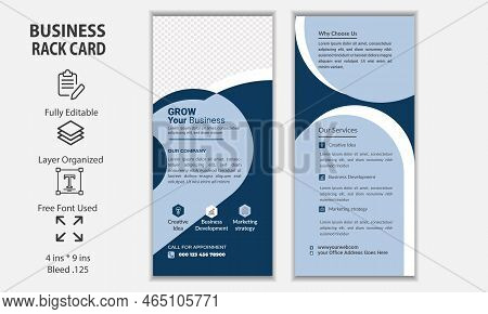 Rack Card Template Design For Digital Marketing Agency