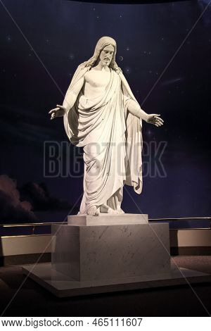 A Large Jesus Christ Statue Of The Christus