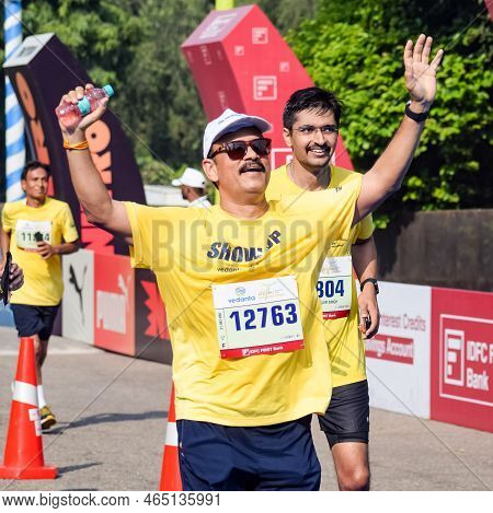 New Delhi, India - October 16 2022 - Vedanta Delhi Half Marathon Race After Covid In Which Marathon